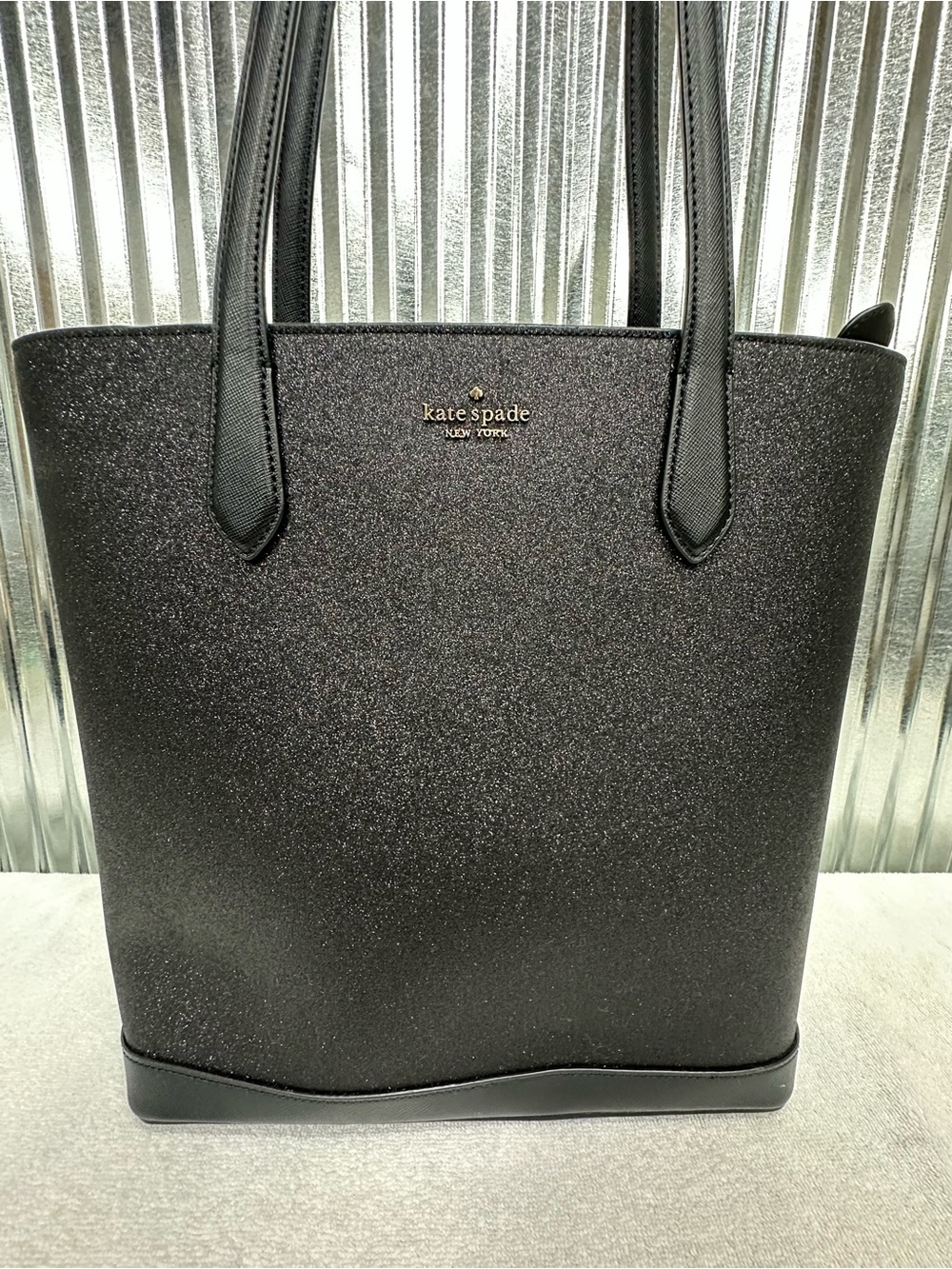 Kate Spade Black Glitter Tote Bag - Picture 2 of 15
